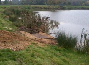 The fishing station is shaped and levelled